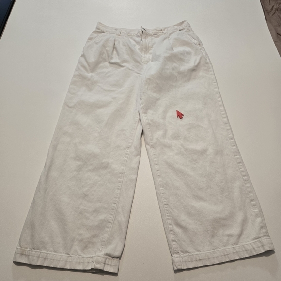 Madewell White Harlow Jean In White cotton Jeans & Denim Size 32 - Picture 2 of 16